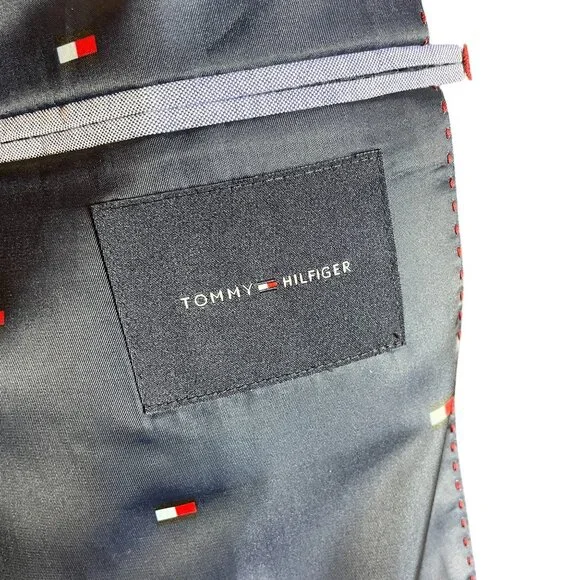 Tommy Hilfiger Men’s Sport Coat Blazer Jacket Burgundy 46L Casual - Picture 6 of 8